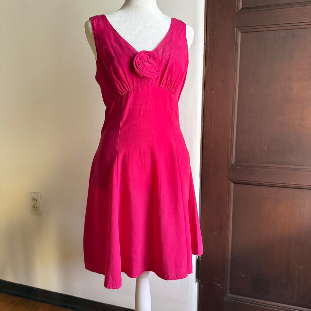 90s Vintage RAMPAGE | Pink Fit and Flare Empire Waist Cocktail Dress | Size 5